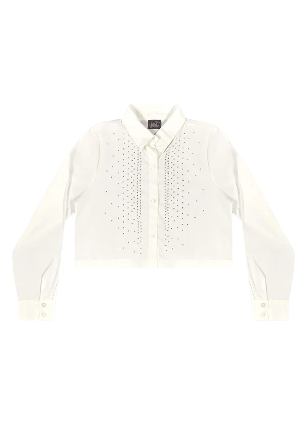 Gloss - Camisa Juvenil com Strass Bege 3