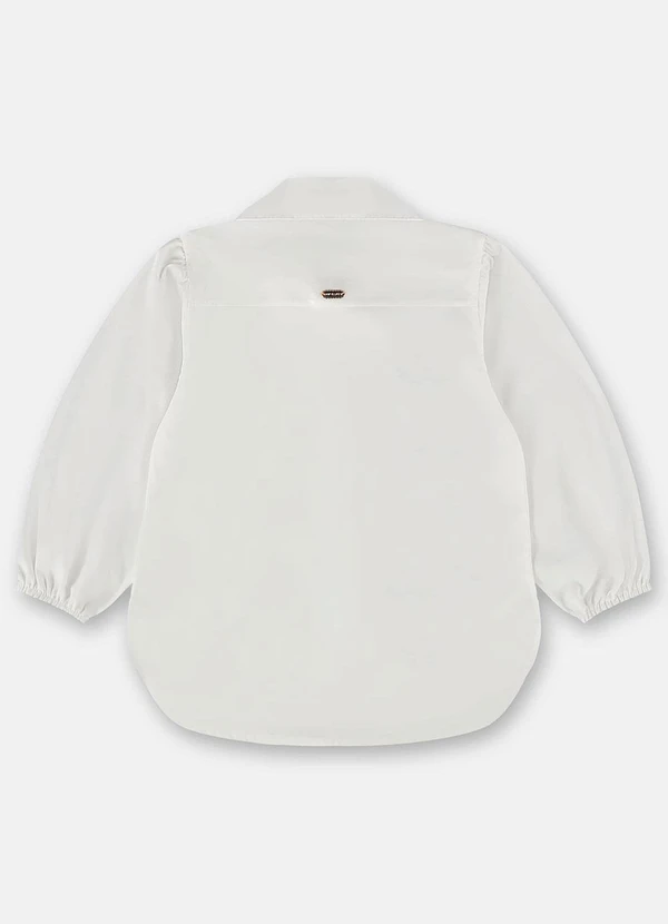 Up Baby - Camisa Manga Longa para Menina Bege 4