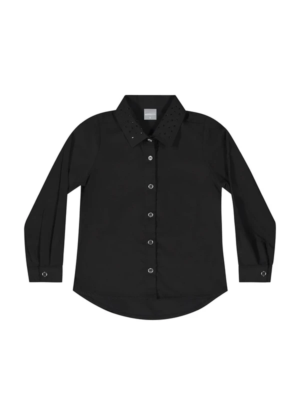 Quimby - Camisa Manga Longa para Menina Preto 3