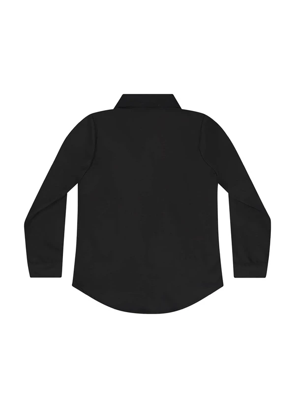 Quimby - Camisa Manga Longa para Menina Preto 4