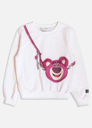 Momi - Casaco com Orelhinhas de Moletom Off White - MOMI