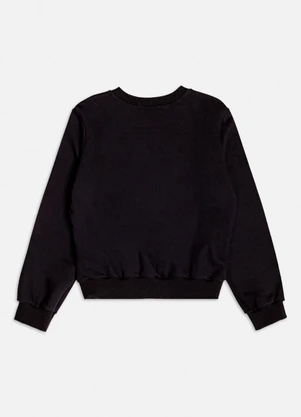 Momi - Casaco de Moletom com Patch Smile Preto - MOMI
