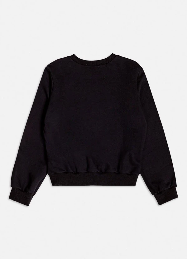 Momi - Casaco de Moletom com Patch Smile Preto 2