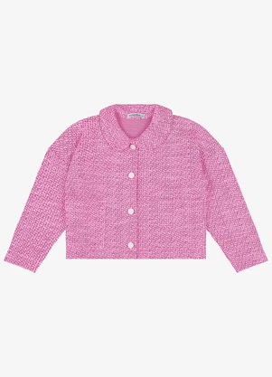 Trick Nick - Casaco Infantil Tweed Shine Rosa - TRICK NICK