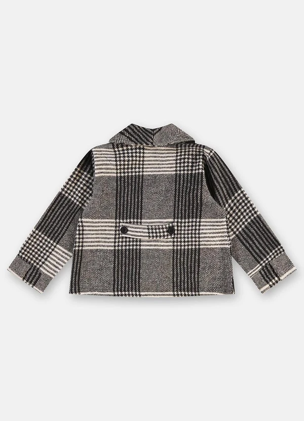 Up Baby - Casaco Menina Xadrez Preto 4