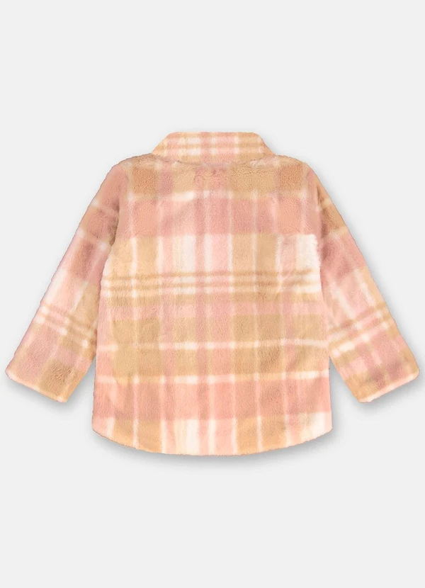 Up Baby - Casaco Xadrez em Pelo Sintético Rosa 4