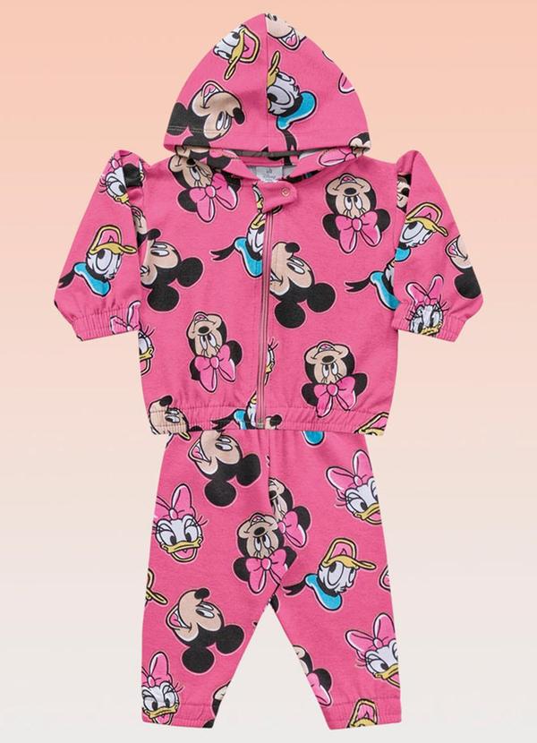 Fakini Kids - Conjunto Jaqueta e Calça Minnie Disney Rosa 1
