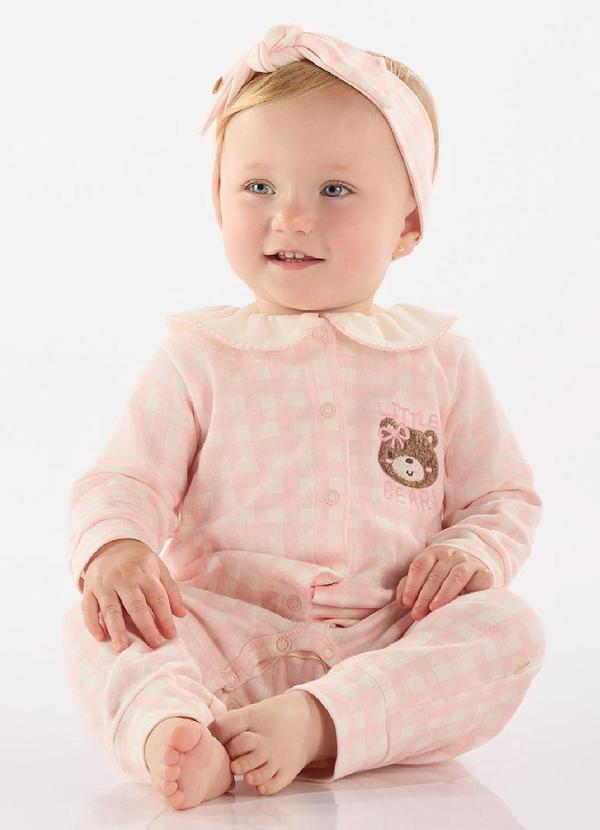 Up Baby - Faixa de Cabelo Comfy para Bebê Rosa