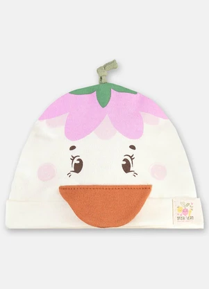 Up Baby - Gorro Comfy para Bebê Menina Bege - UP BABY