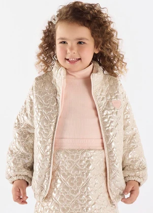 Up Baby - Jaqueta Acolchoada com Forro Rosa - UP BABY