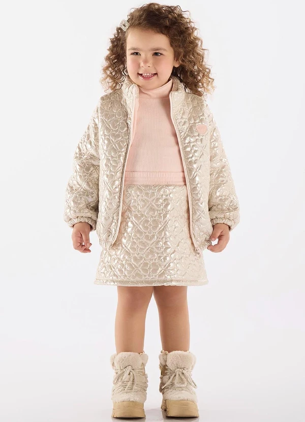 Up Baby - Jaqueta Acolchoada com Forro Rosa 2