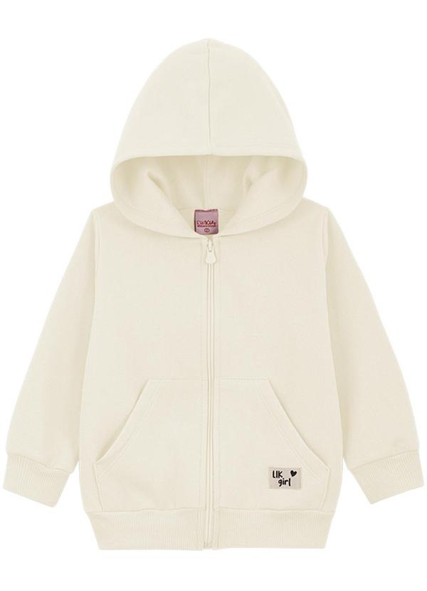 Lik Kids - Jaqueta Avulsa em Moletom 2 Cabos Nude