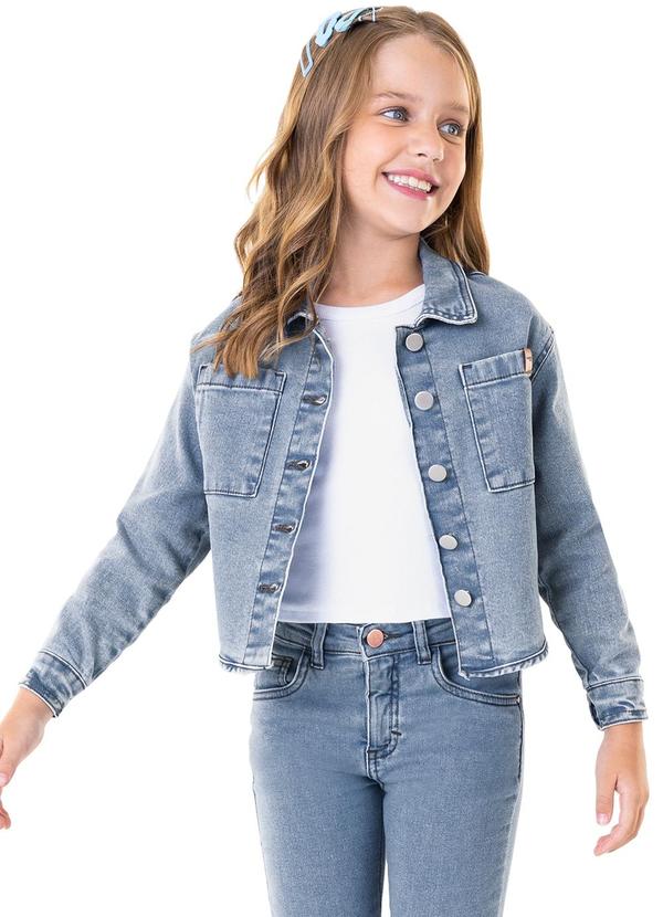 Malwee Kids - Jaqueta Azul Ampla Jeans Menina