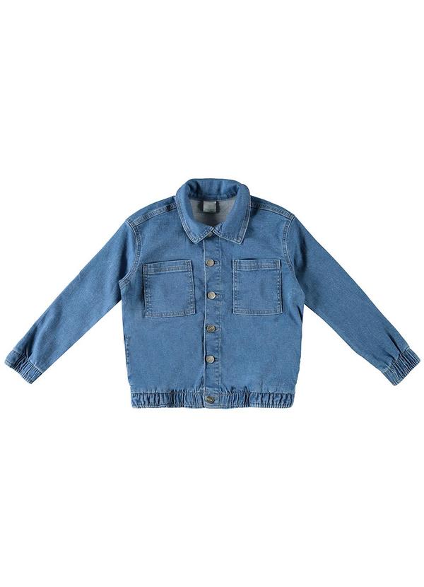 Malwee Kids - Jaqueta Azul Claro Bomber Jeans Unissex