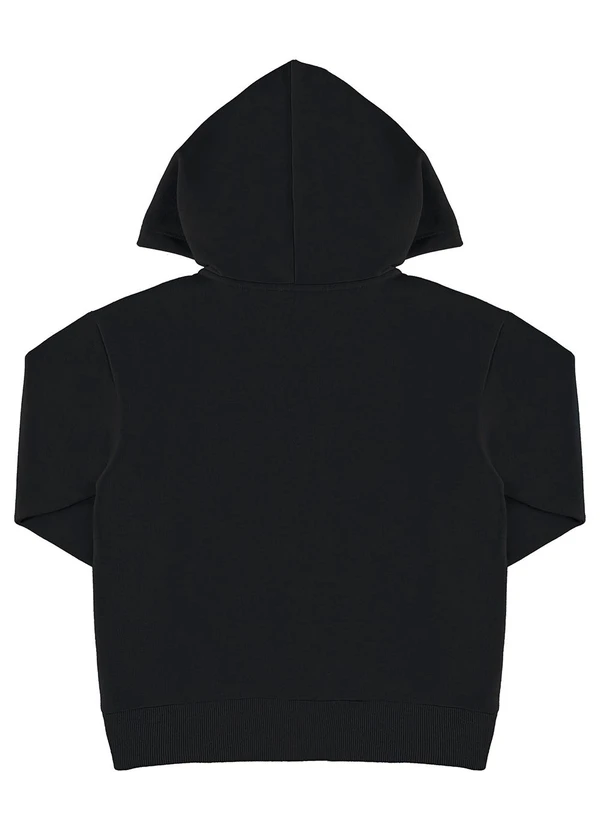 Gloss - Jaqueta Básica em Moletom Juvenil Preto 2