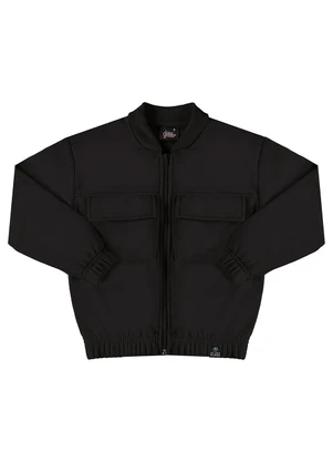 Gloss - Jaqueta Básica em Moletom Juvenil Preto - GLOSS