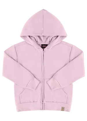 Gloss - Jaqueta Básica em Moletom Juvenil Rosa - GLOSS