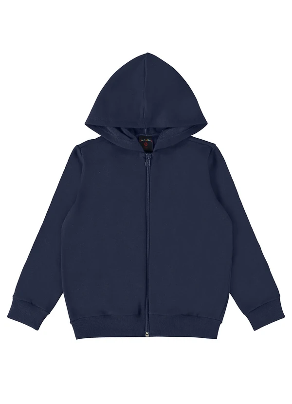 Guloseima - Jaqueta Básica em Moletom Menina Azul