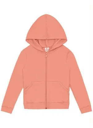Brandili - Jaqueta Básica Infantil Menina em Moletom Rosa - BRANDILI
