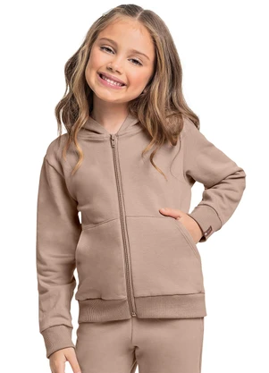 Quimby - Jaqueta Básica para Menina Marrom - QUIMBY