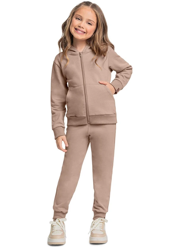 Quimby - Jaqueta Básica para Menina Marrom 3