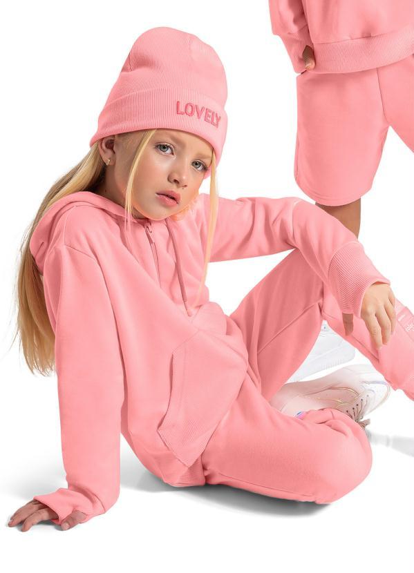 Quimby - Jaqueta Básica Unissex Infantil Rosa
