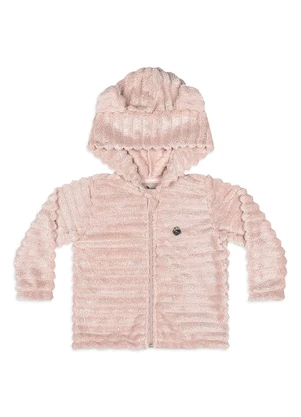 Quimby - Jaqueta Bebê Capuz Orelha Rosa - QUIMBY
