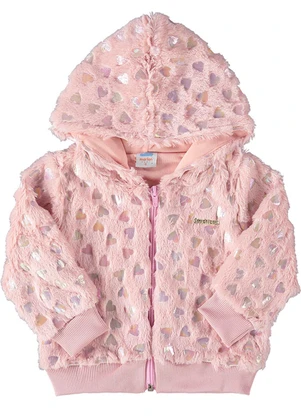 Marlan - Jaqueta Bebê Pelo Coração Furtacor Baby Rosa - MARLAN