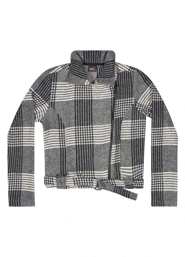 Gloss - Jaqueta Biker em Tecido Alfaiataria Preto 5