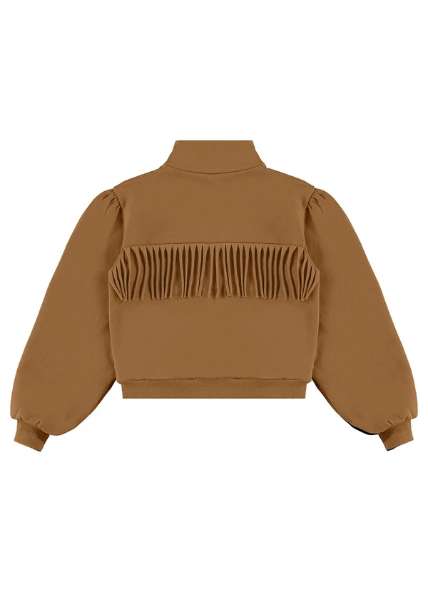 Malwee Kids - Jaqueta Bomber em Moletom Marrom 4