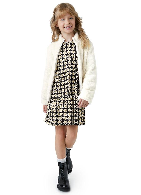 Carinhoso - Jaqueta Bomber em Pelúcia Lurex Bege 2