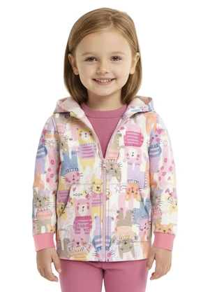 Malwee Kids - Jaqueta Bomber Gatinhos Rosa Claro - MALWEE KIDS