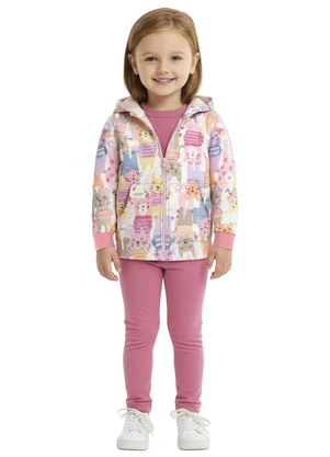 Malwee Kids - Jaqueta Bomber Gatinhos Rosa Claro - MALWEE KIDS