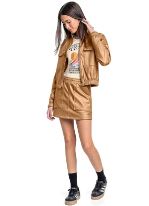 Gloss - Jaqueta Bomber Juvenil Marrom - GLOSS