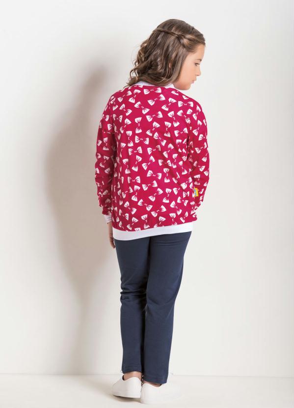 Outlet - Jaqueta Bomber Laços Banco Bicolor com Zíper 4