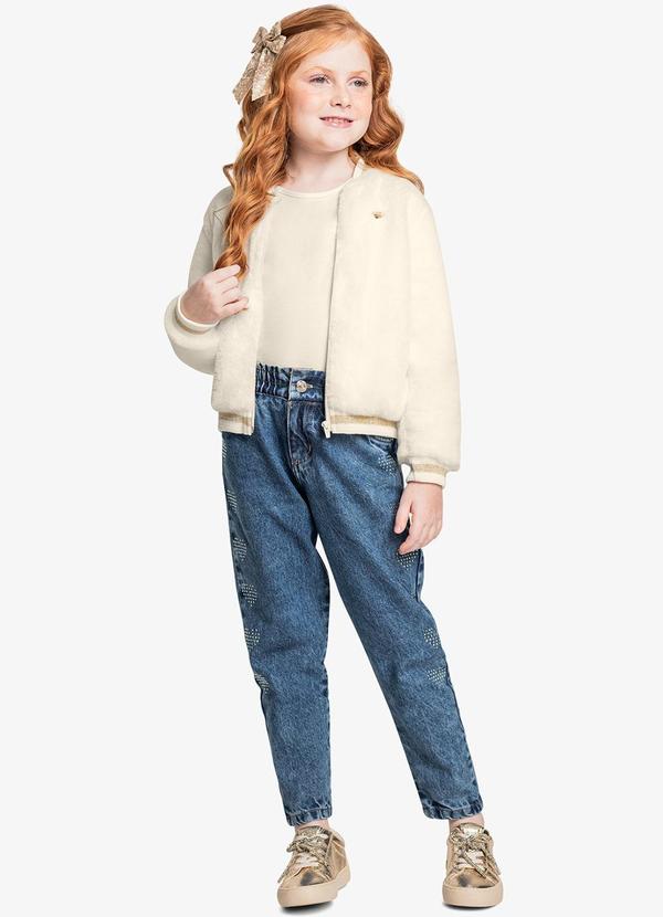 Trick Nick - Jaqueta Bomber Pelo Safira Bege 3