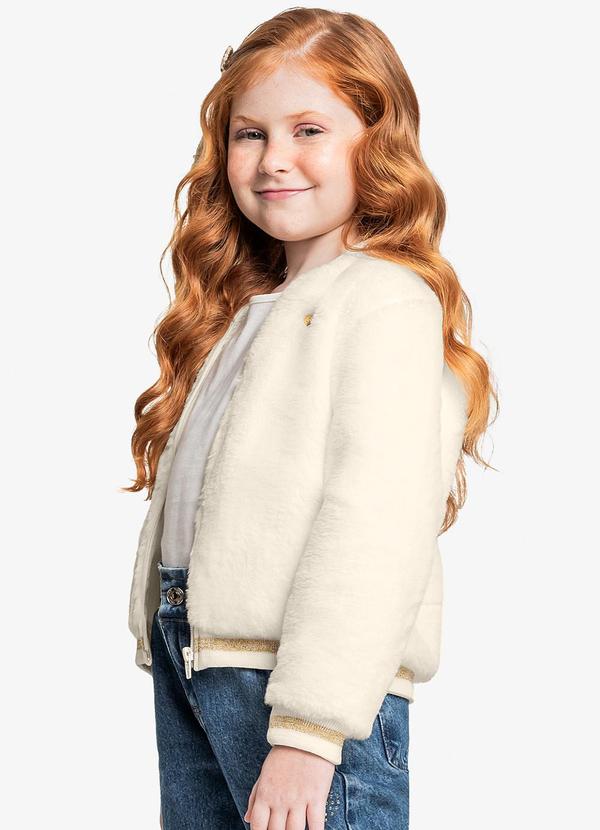 Trick Nick - Jaqueta Bomber Pelo Safira Bege 4