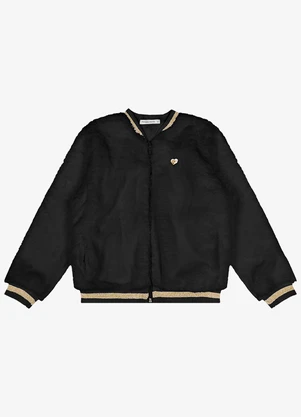 Trick Nick - Jaqueta Bomber Pelo Safira Preto - TRICK NICK
