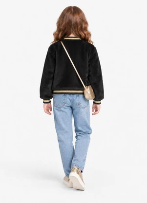 Trick Nick - Jaqueta Bomber Pelo Safira Preto - TRICK NICK