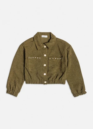 Momi - Jaqueta Bomber Veludo Cotelê Verde - MOMI