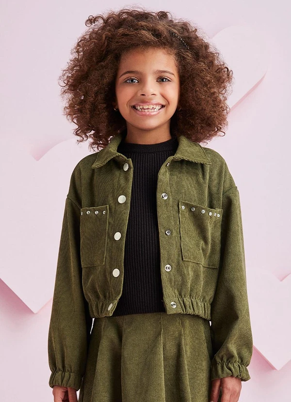 Momi - Jaqueta Bomber Veludo Cotelê Verde 1