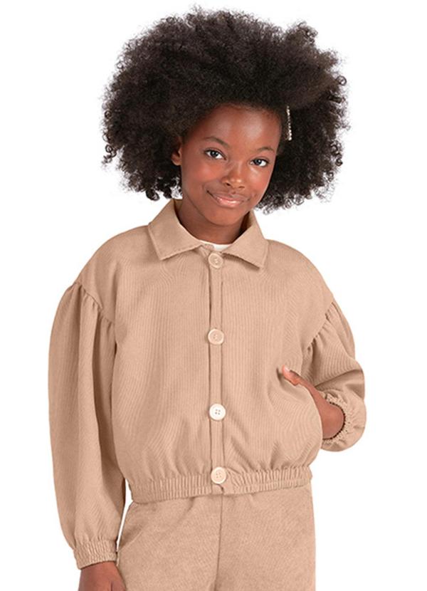 Alenice - Jaqueta Botões Menina Bege