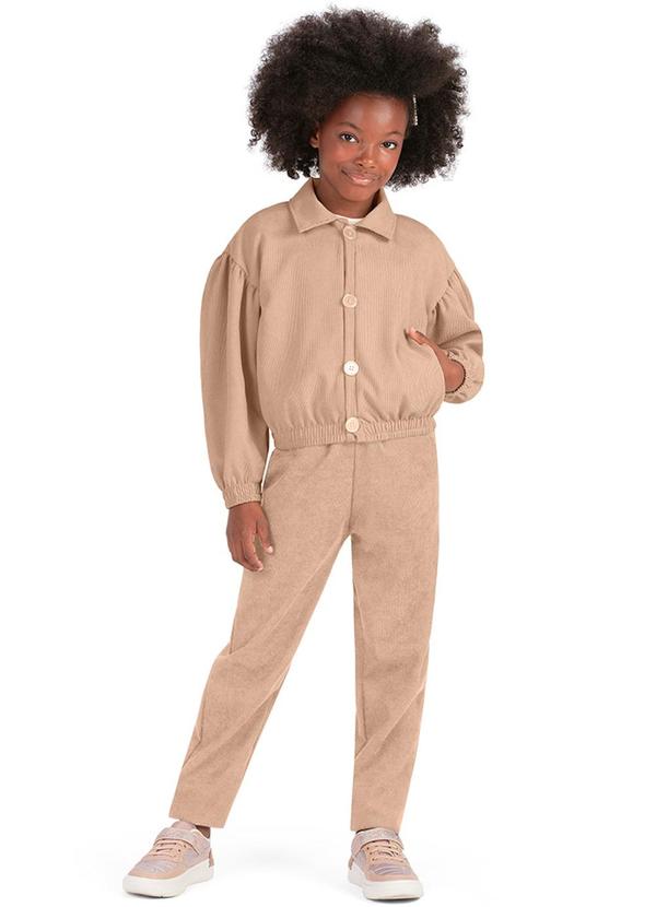 Alenice - Jaqueta Botões Menina Bege 2