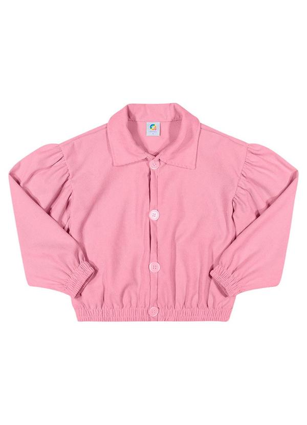 Alenice - Jaqueta Botões Menina Rosa 1