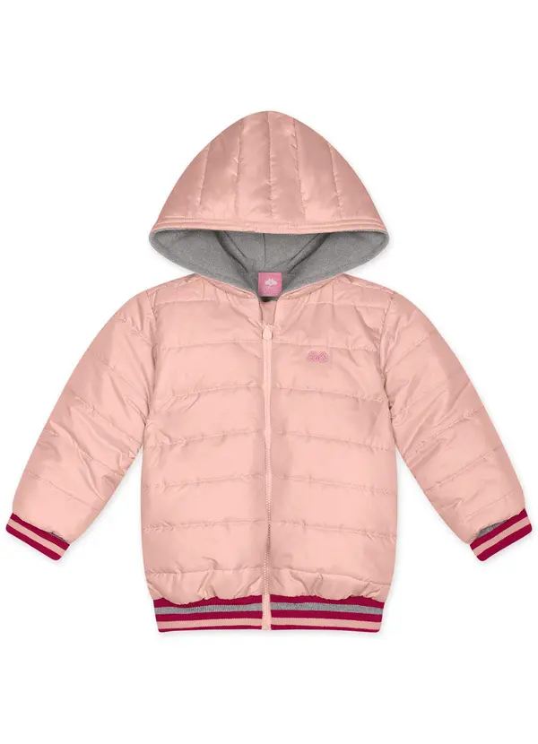 Jaqueta com Capuz Menina Bebê Rosa Lilica Ripilica
