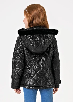 Trick Nick - Jaqueta com Capuz Feminino Preto - TRICK NICK