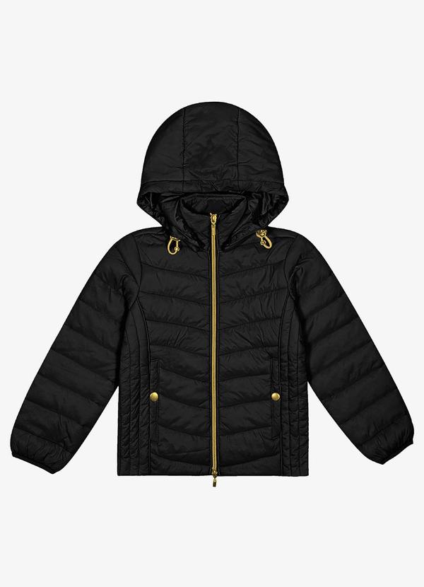 Trick Nick - Jaqueta com Capuz Infantil Microfibra Preto