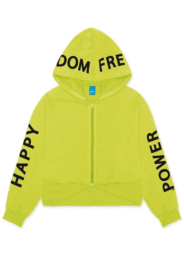 Hapier - Jaqueta com Capuz Moletom Juvenil Feminina Verde 3