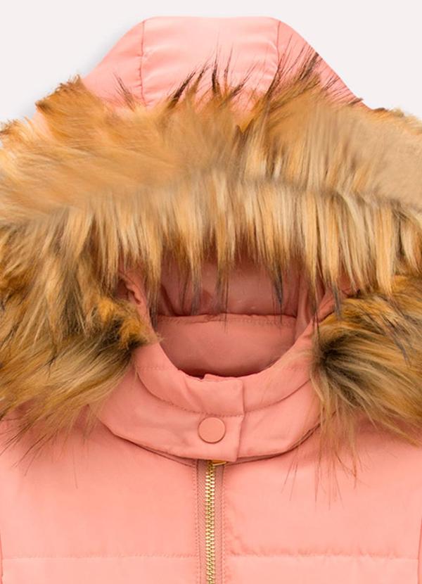 Milon - Jaqueta com Pelo Infantil Menina Rosa 2