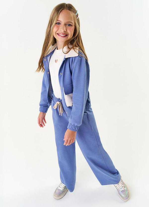 Abrange - Jaqueta com Recorte Estampado Costas Azul Jeans 2